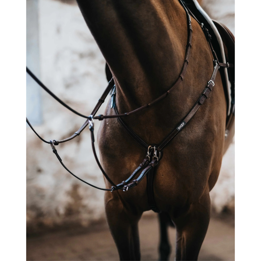 BHOOF Eyewear 3 Slim Sport - STRĒID. Bhoof Breastplate 1 Mid Position – 3-point elastic, quick-snap martingale, vegetable-tanned care.