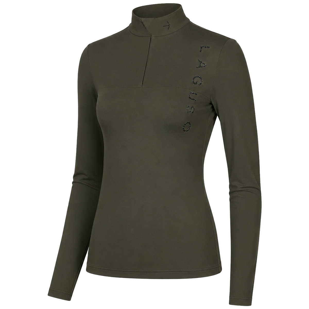 Carlotta Dark Thyme Training Shirt - Laguso – STRĒID. Women’s training shirt in Dark Thyme.