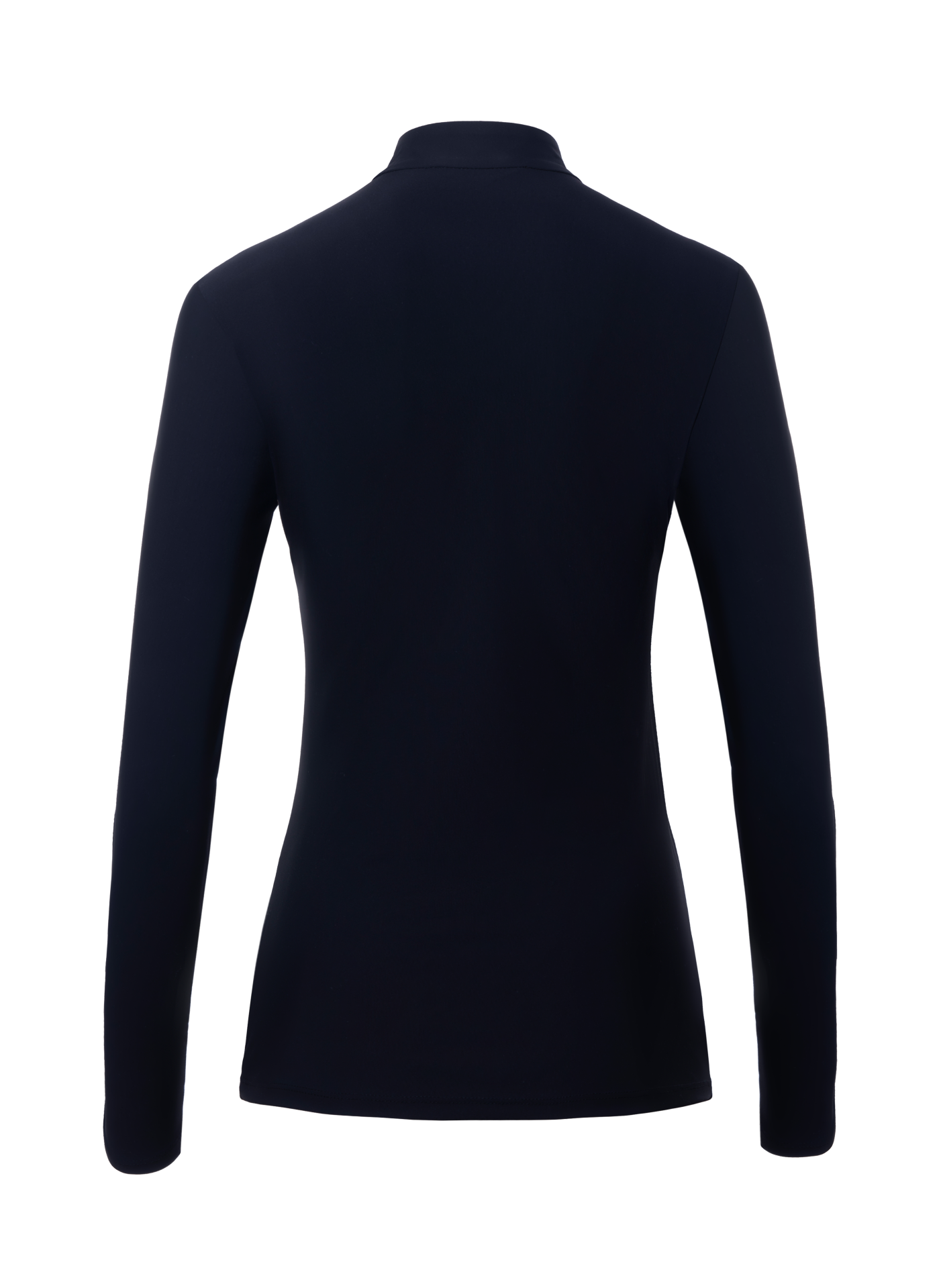 Carlotta Crystal Black Long Sleeve Training Shirt by LAGUSO - STRĒID. Sporty equestrian shirt with glitter arrow, SPF 50, and breathable black fabric.