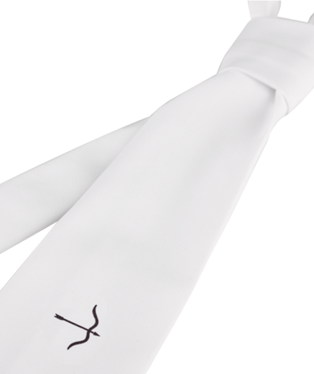 Competition Tie by LAGUSO - Strēid. Bi-elastic equestrian tie with logo print for competition style.