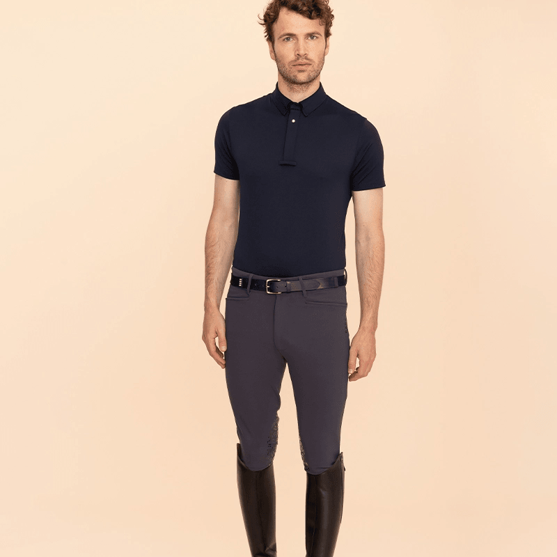 Dada Sport Jaro Men's Belt - STRĒID. Elastic vegetable-tanned Italian leather belt with Maison Poursin brass buckle, made in Portugal for equestrian style.