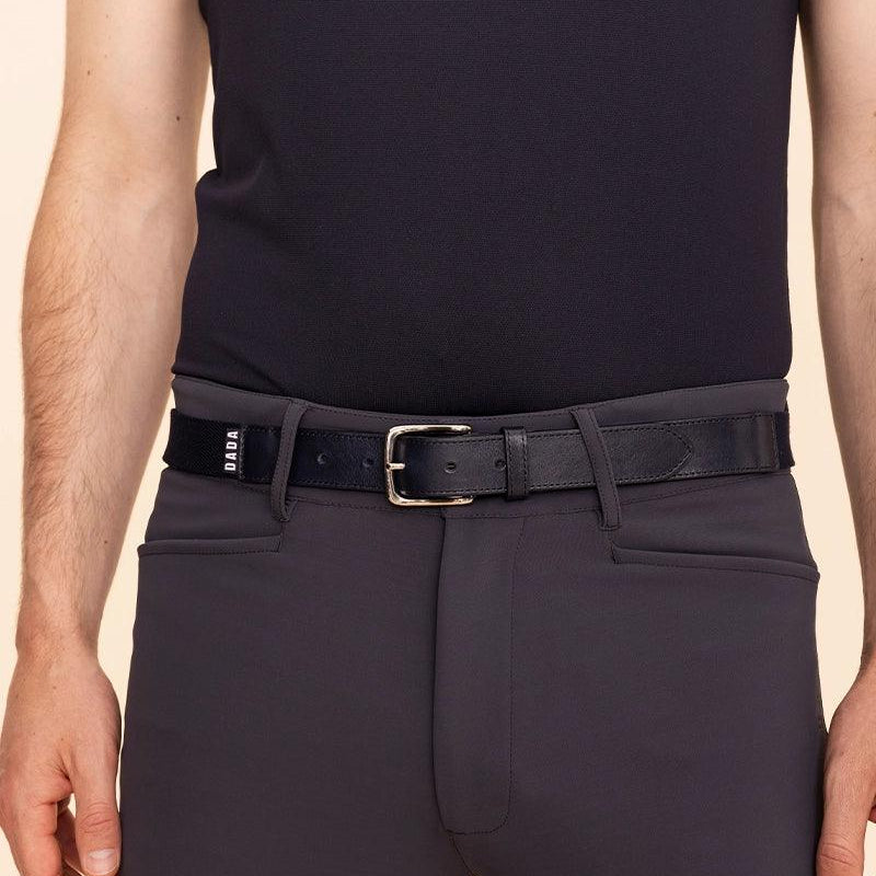 Dada Sport Jaro Men's Belt - STRĒID. Elastic vegetable-tanned Italian leather belt with Maison Poursin brass buckle, made in Portugal for equestrian style.