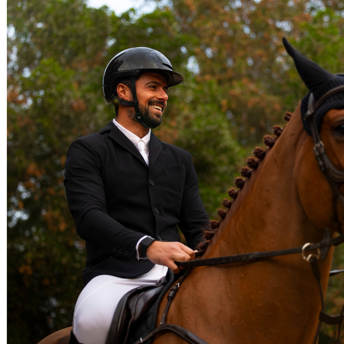 Jack Tec Midi Competition Jacket by LAGUSO - Strēid. Breathable equestrian jacket with LPF 50 and bi-elastic fabric