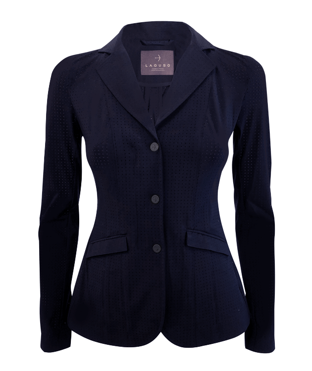 Jane Tec Mesh Competition Jacket by LAGUSO - Strēid. Breathable equestrian jacket with LPF 50 and bi-elastic fabric
