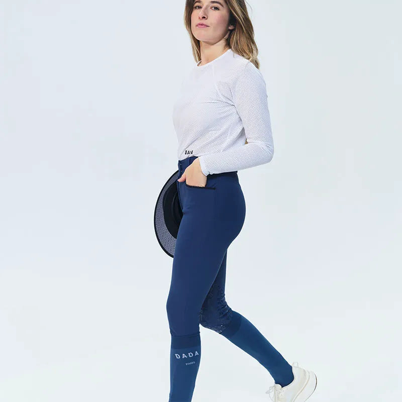 Dada Sport Kit New Shaping Riding Pants with Grip - STRĒID. High-waisted women's breeches with full grip, microfiber push-up, reduced seams, Cobrax buttons, ankle stretch.