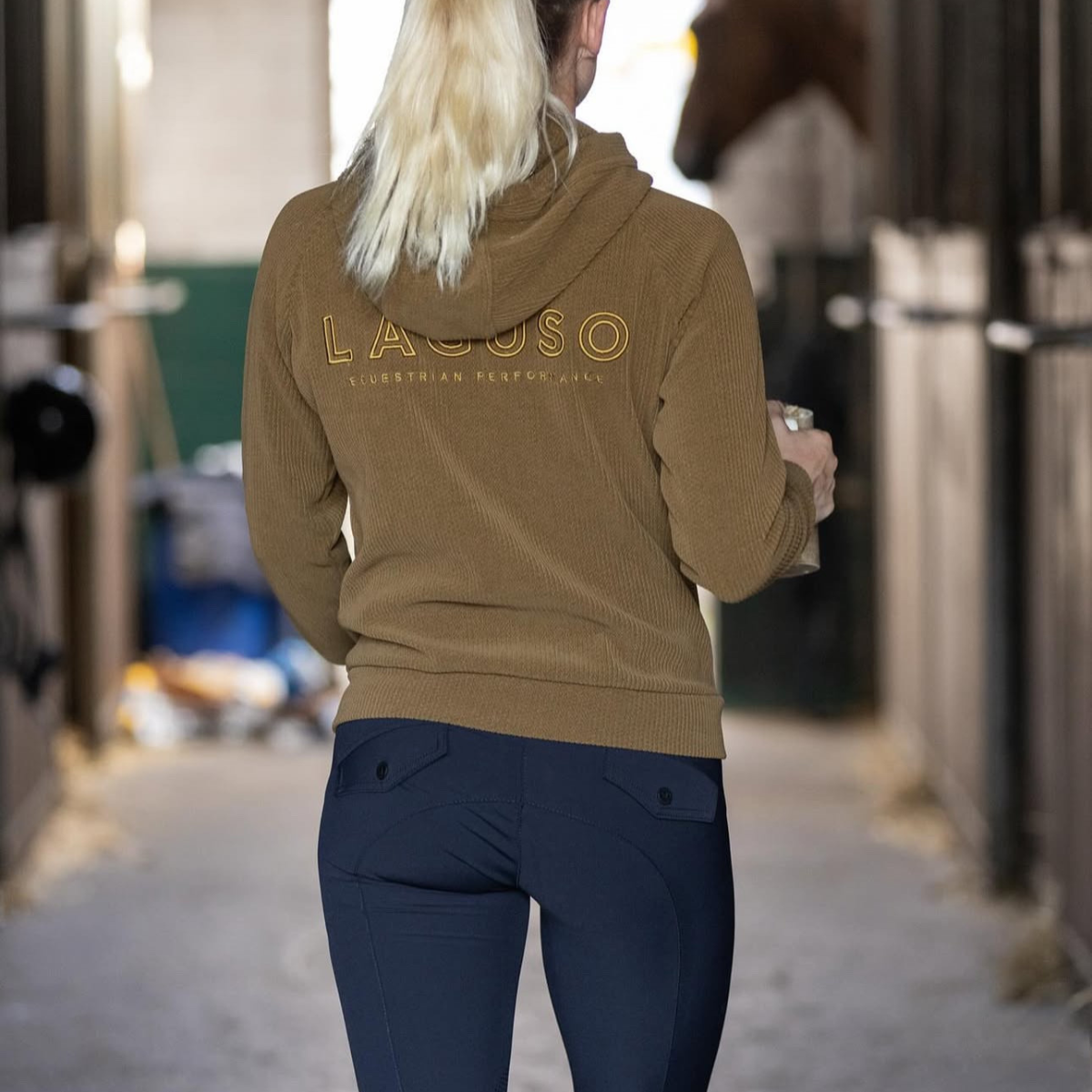 Laura Tec Grip Breeches in Navy - LAGUSO - Strēid. Premium equestrian breeches with grip system.