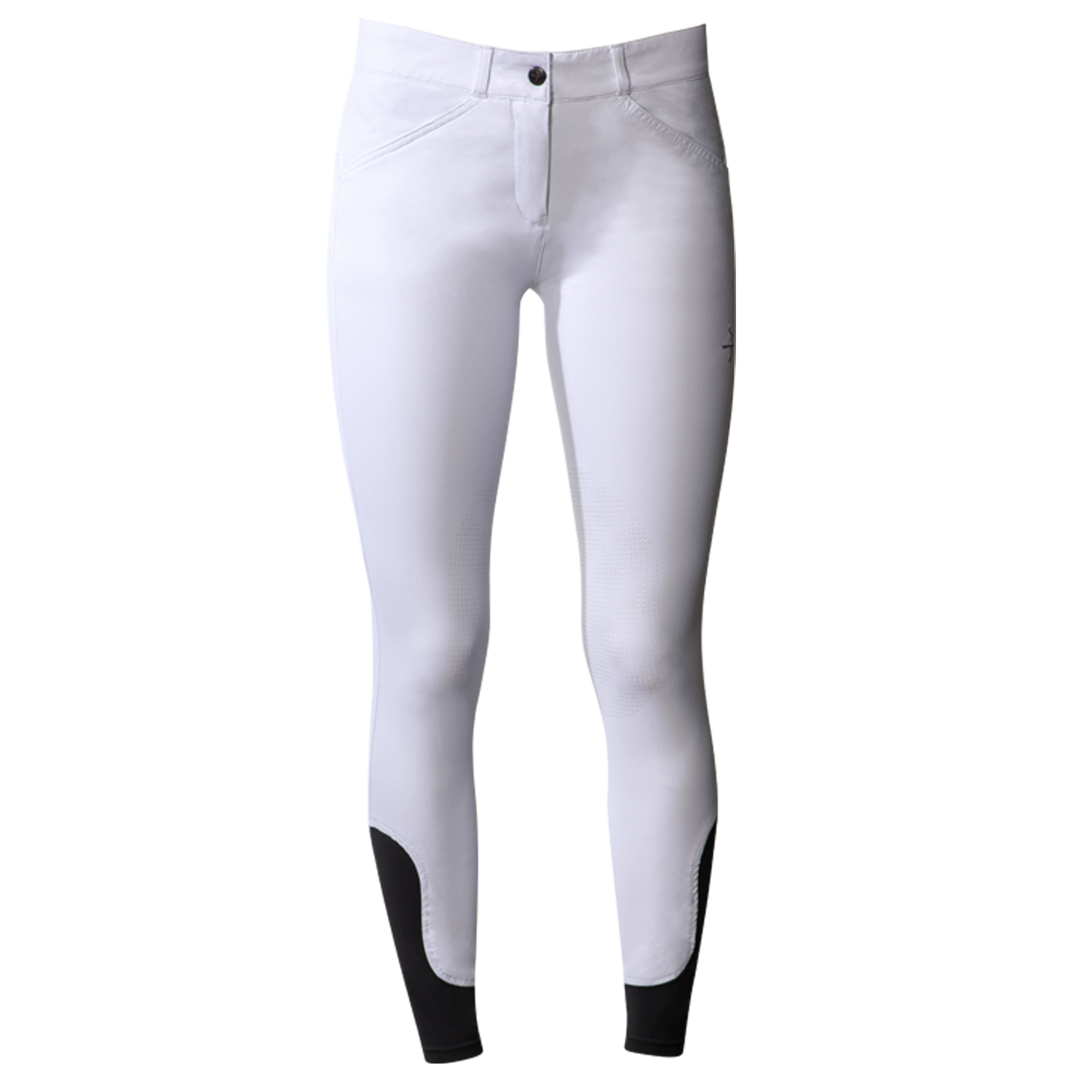 Laura Tec Grip Breeches in White by LAGUSO - Strēid. Premium equestrian breeches with Power Sports fabric and Gripping System