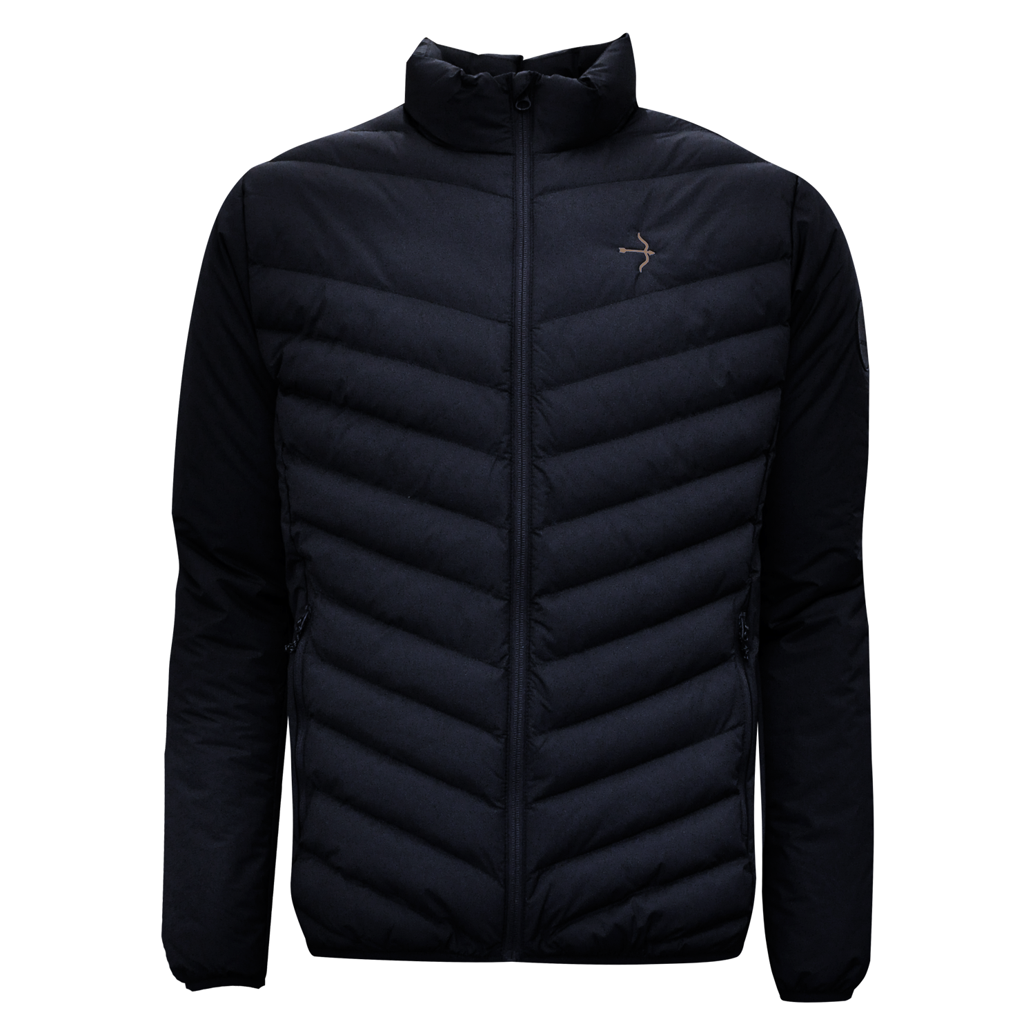 Pete Puffer Jacket in Black by LAGUSO - Strēid. Ultra-light equestrian down jacket with logo embroidery and water-repellent material