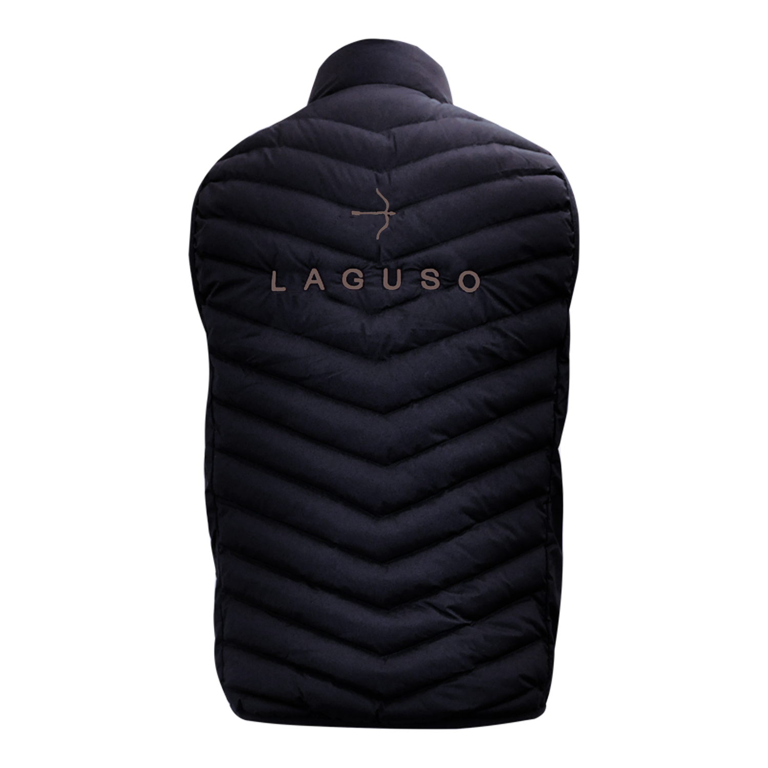 Peter Puffer Vest in Black by LAGUSO - Strēid. Lightweight equestrian vest with Primaloft filling and logo embroidery