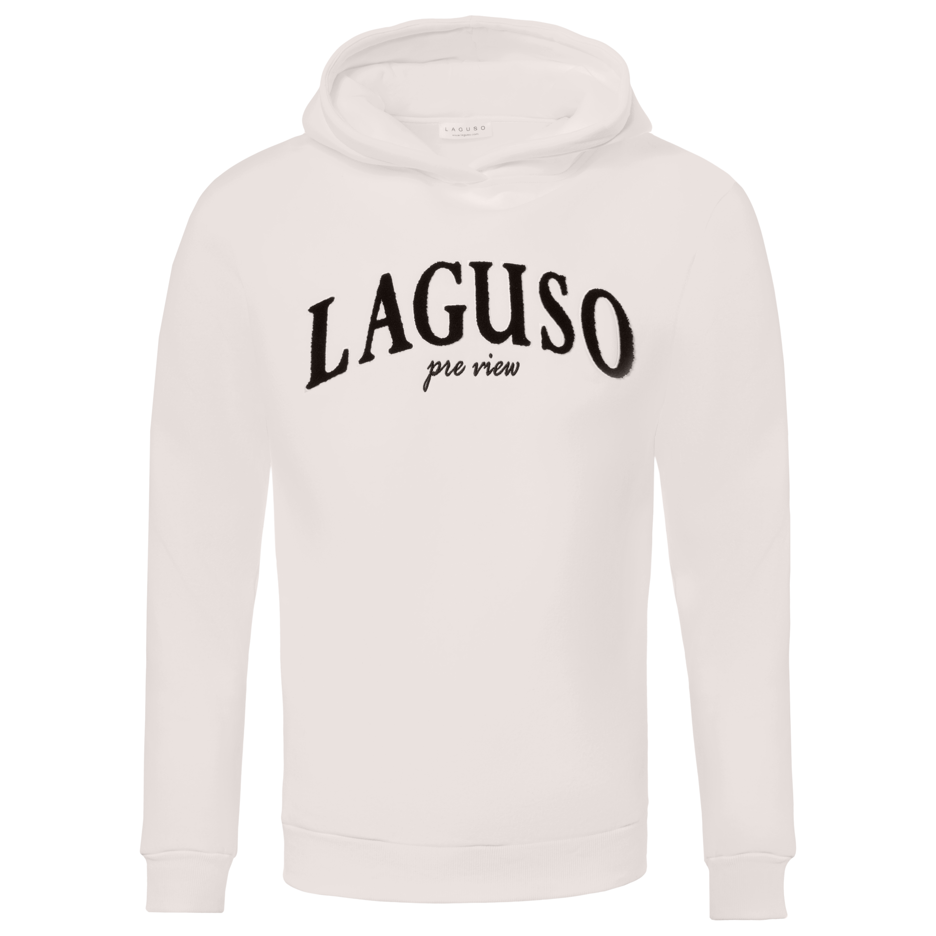 Phil Milk Unisex Sporty Sweater by LAGUSO - STRĒID. Comfortable equestrian sweater with embroidered logo and oversized milk-colored design for horse riders.