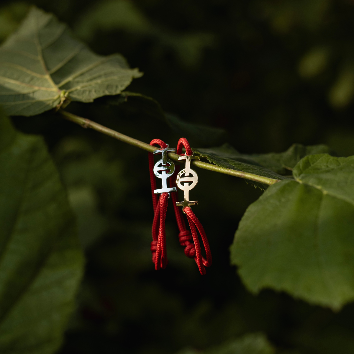 Silver Challenge Cord Bracelet in Bordeaux by TOTI - Strēid. Sophisticated monogram bracelet with bordeaux cord and empowerment symbolism.
