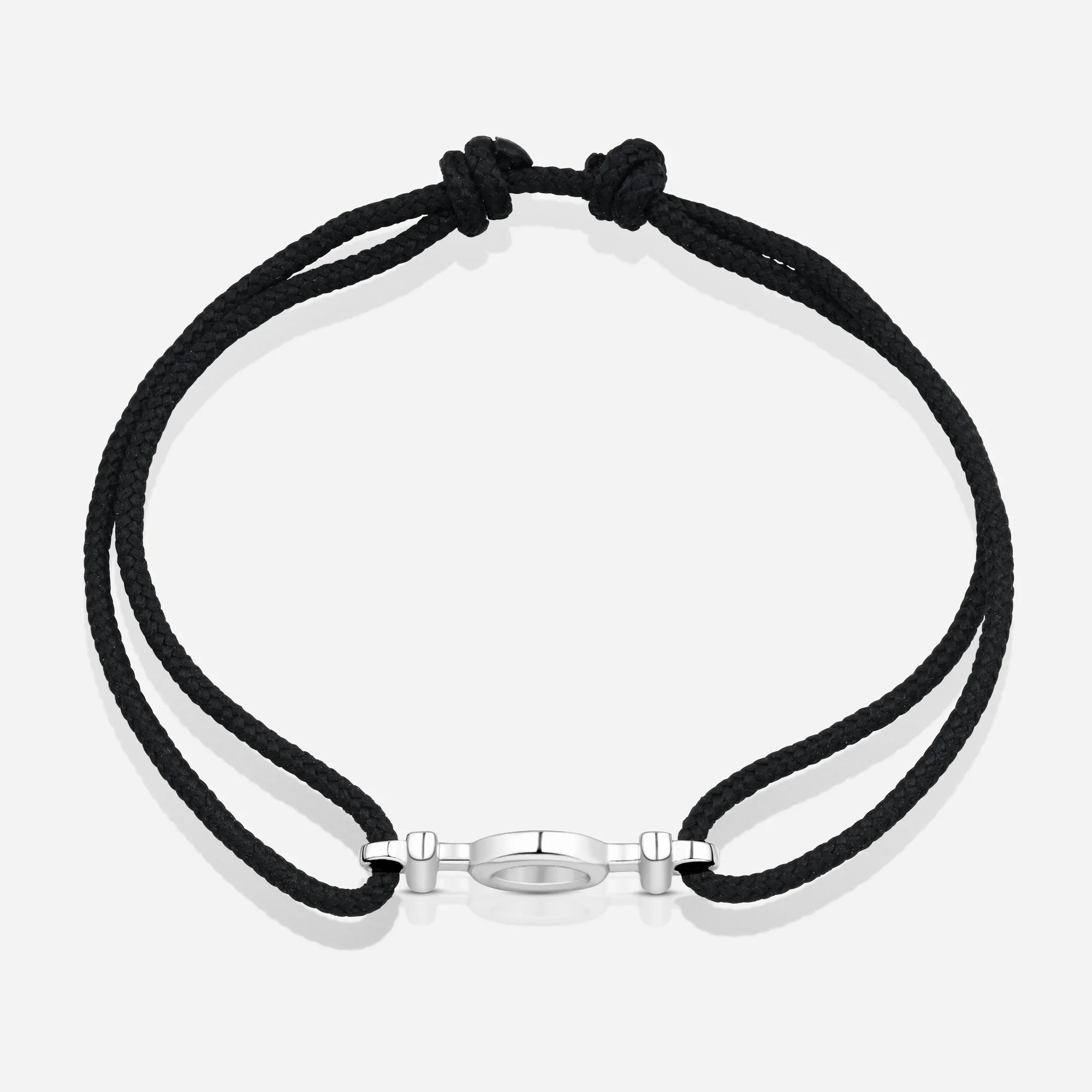 TOTI Destiny Challenge Cord Bracelet Black - STRĒID. Adjustable black cord bracelet with meaningful silver strength charm.
