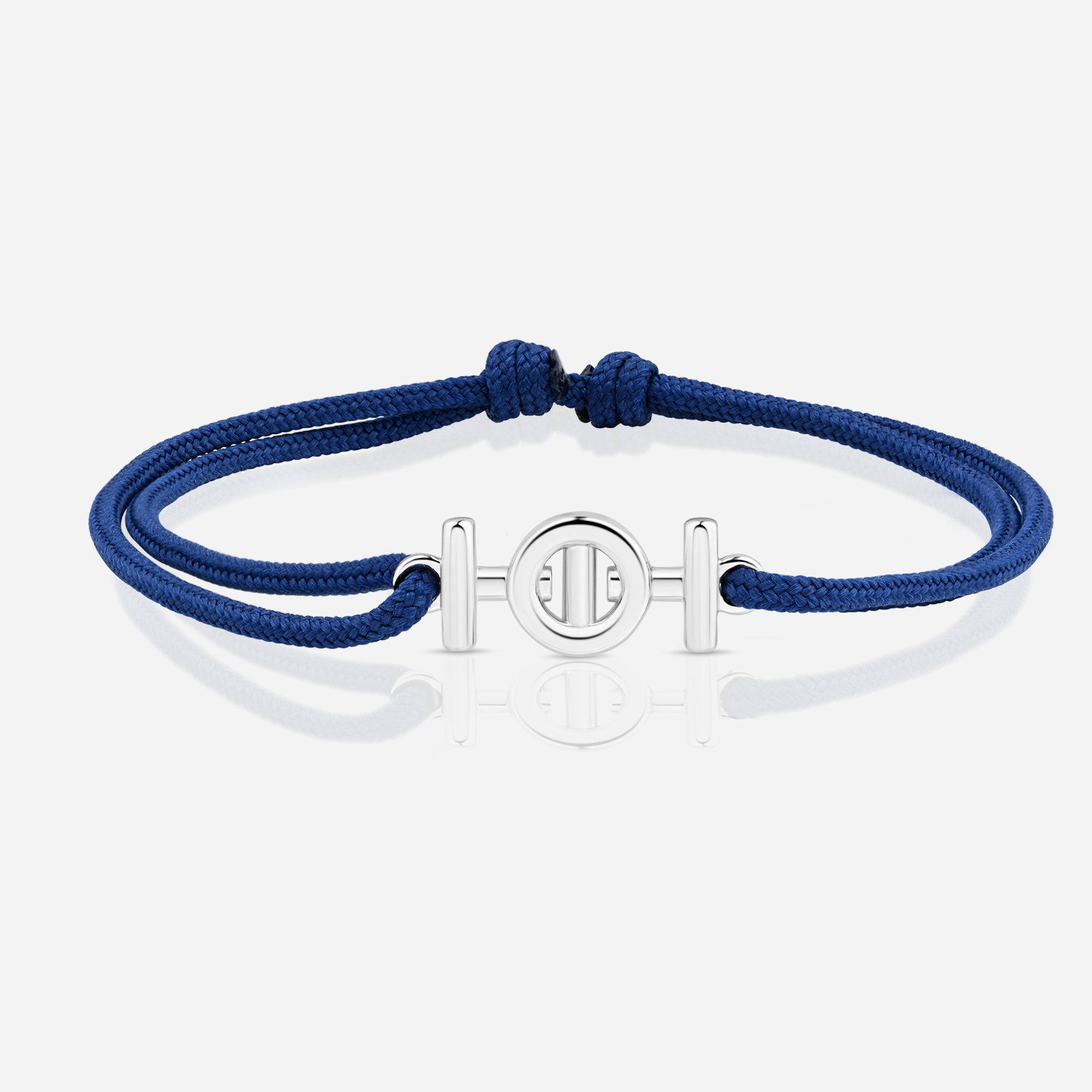 TOTI Destiny Challenge Cord Bracelet Blue - STRĒID. Everyday silver charm bracelet on blue eco cord – symbol of confidence and resilience.