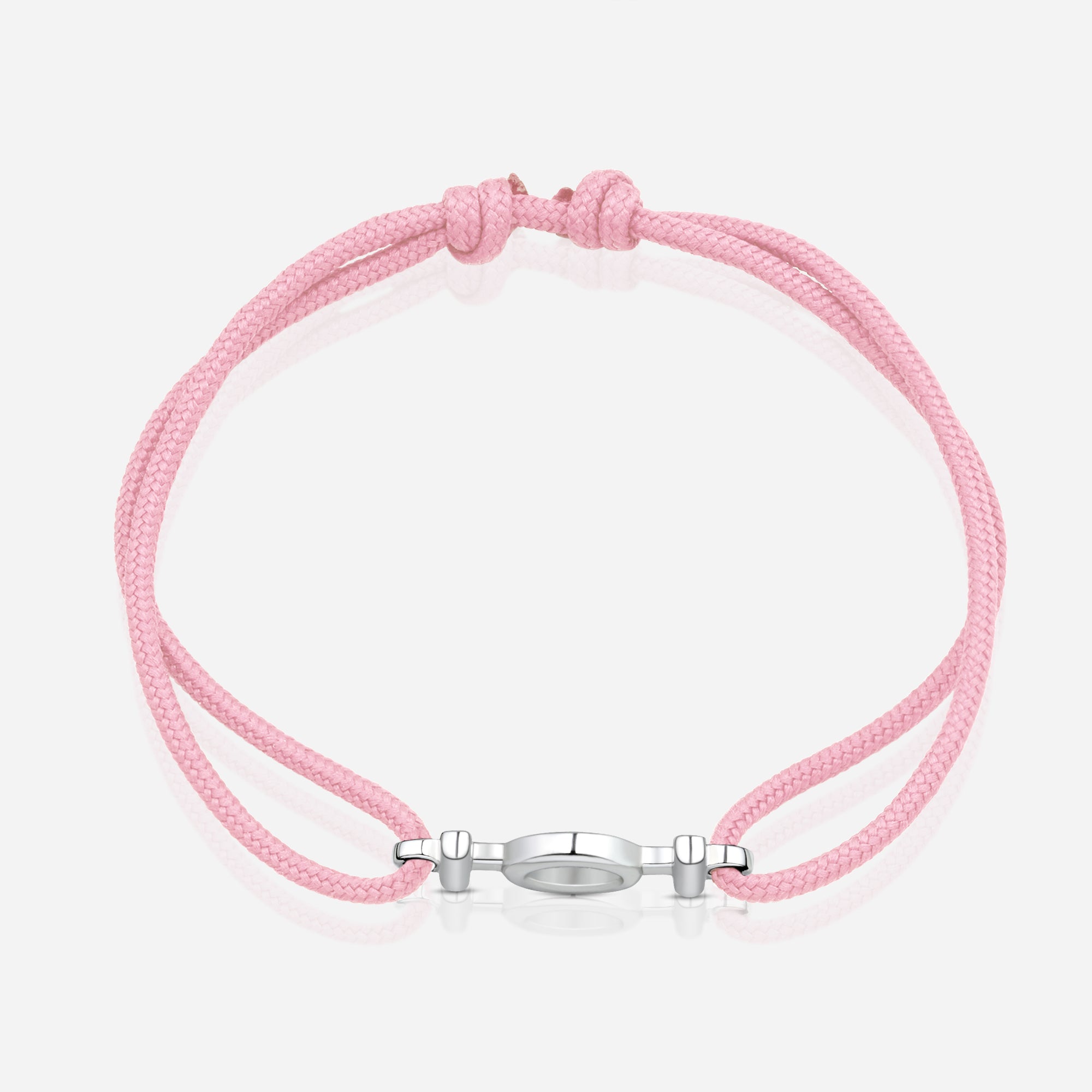 TOTI Destiny Challenge Cord Bracelet Pink - STRĒID. Pink eco cord bracelet with polished silver TOTI Challenge charm.