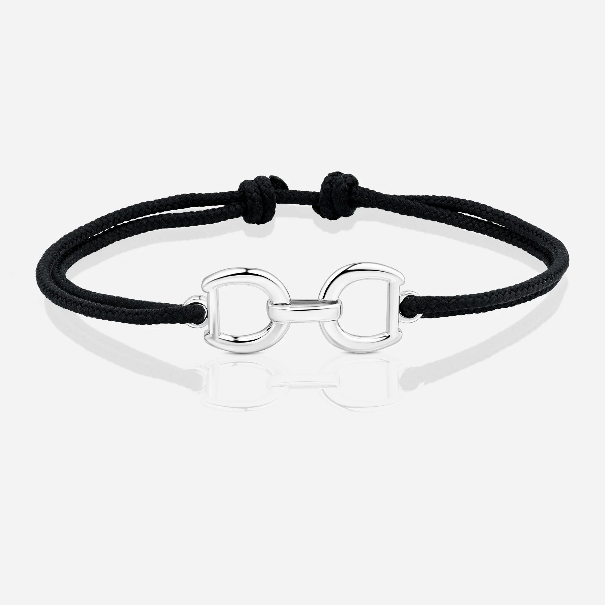 TOTI Destiny Connection Cord Bracelet Black - STRĒID. Black eco cord bracelet with polished silver TOTI Connection charm.