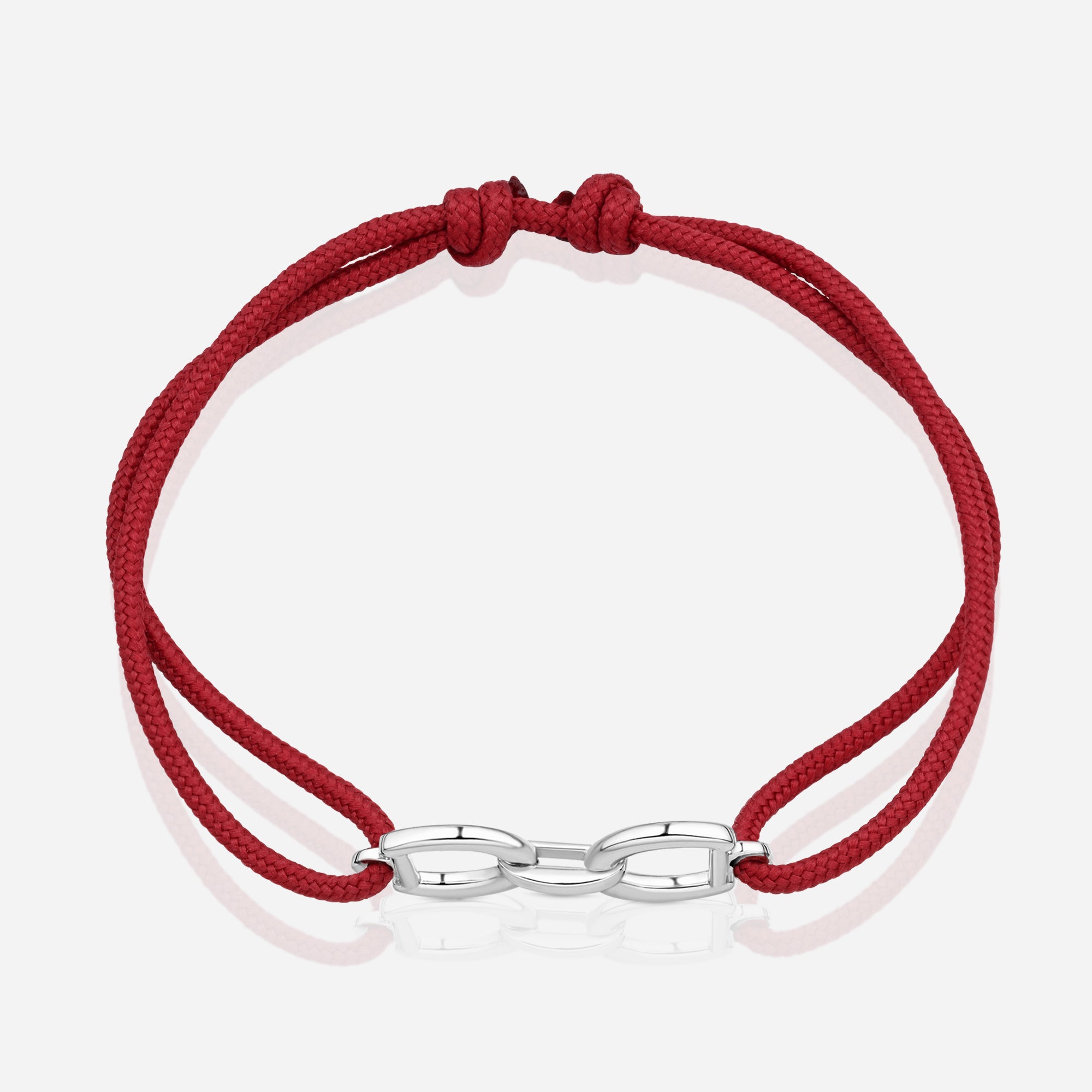 TOTI Destiny Connection Cord Bracelet Bordeaux - STRĒID. Adjustable bordeaux cord bracelet with meaningful silver unity charm.
