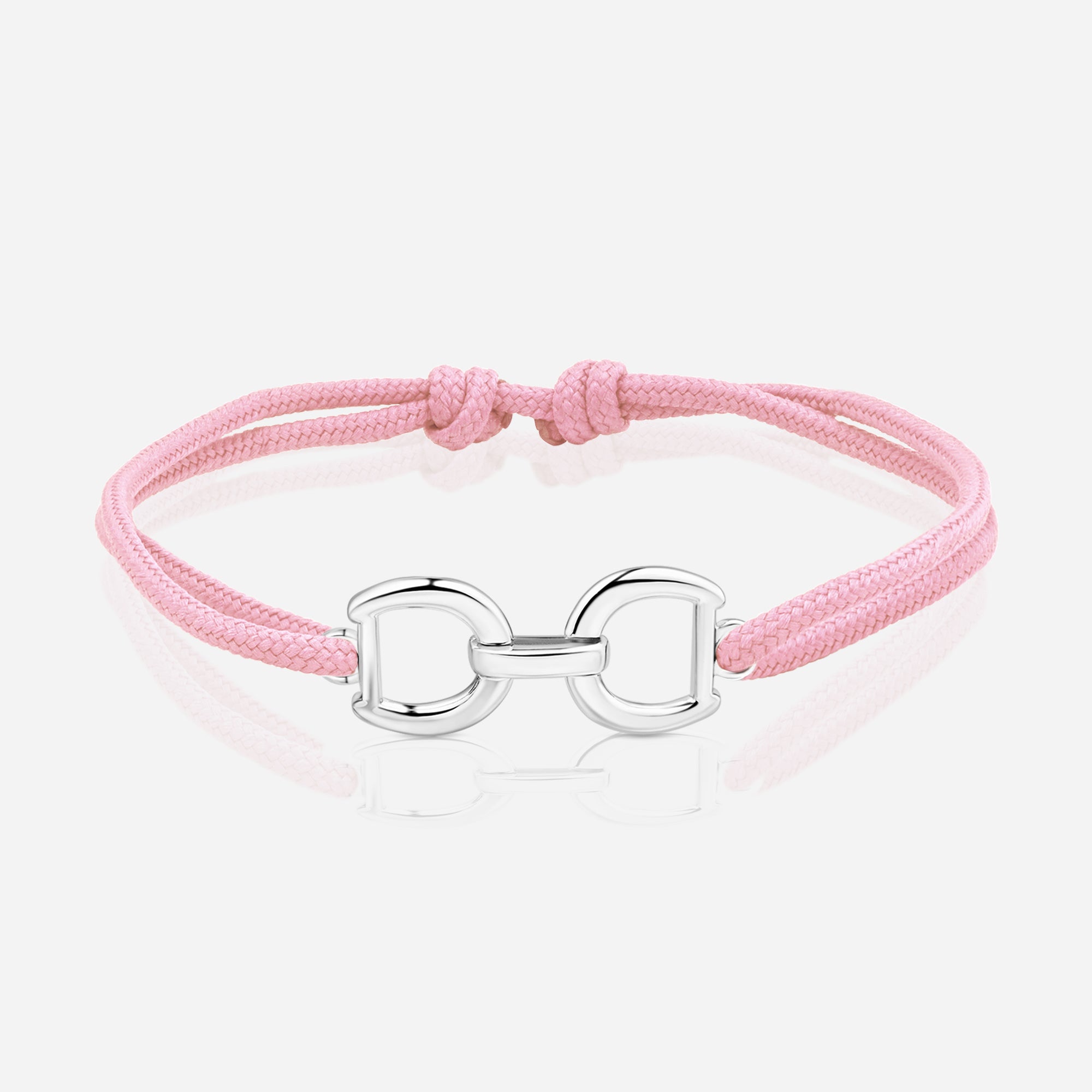 TOTI Destiny Connection Cord Bracelet Pink - STRĒID. Everyday silver charm bracelet on pink eco cord – symbol of strong bonds.
