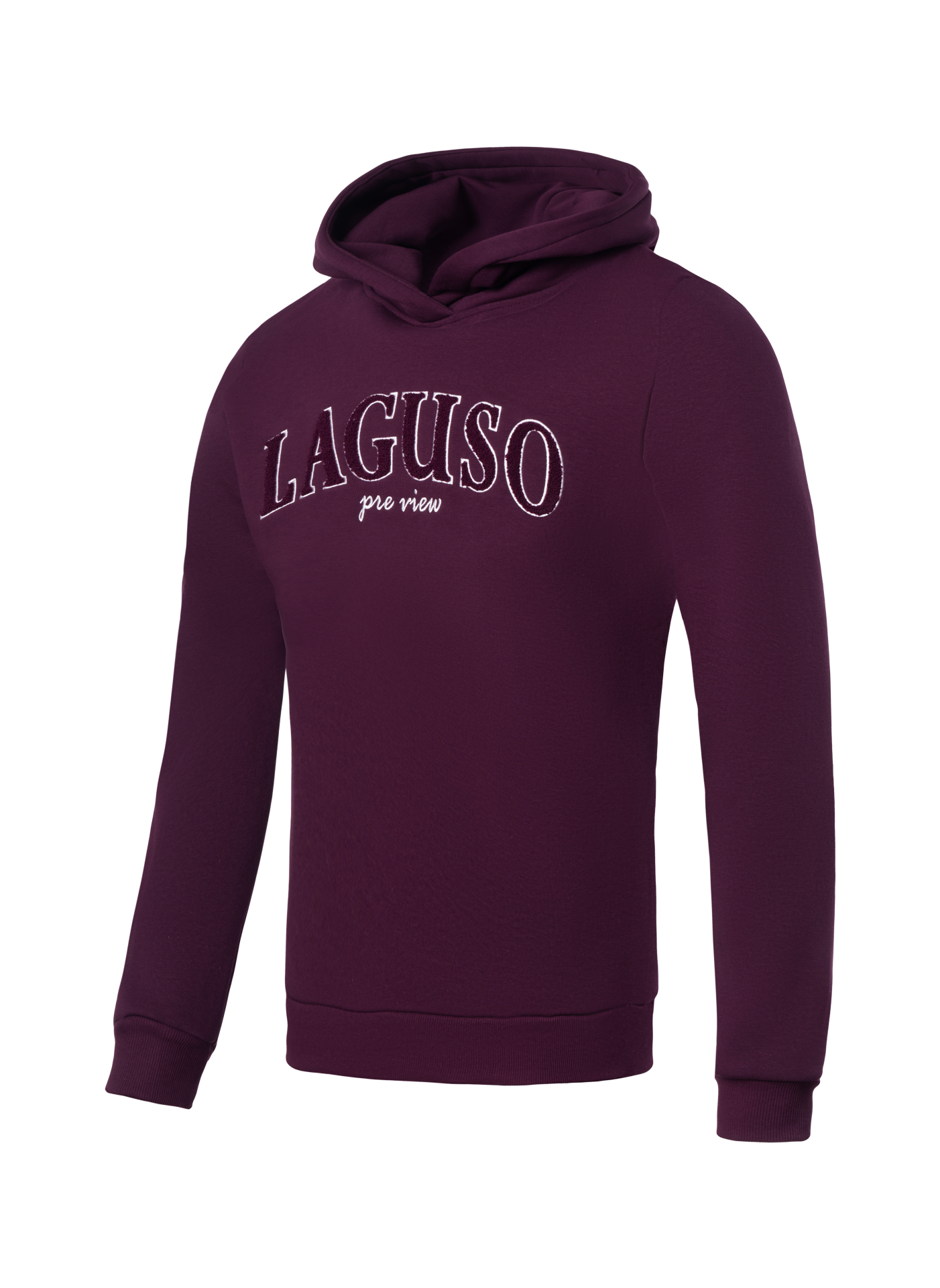 Phil Plum Unisex Sporty Sweater by LAGUSO - STRĒID. Comfortable equestrian sweater with embroidered logo and oversized plum design for horse riders.