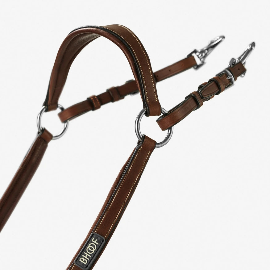 BHOOF Eyewear 3 Slim Sport - STRĒID. 650g elastic breastplate with multiple girth loops, detachable martingale attachments, mesh bag included.