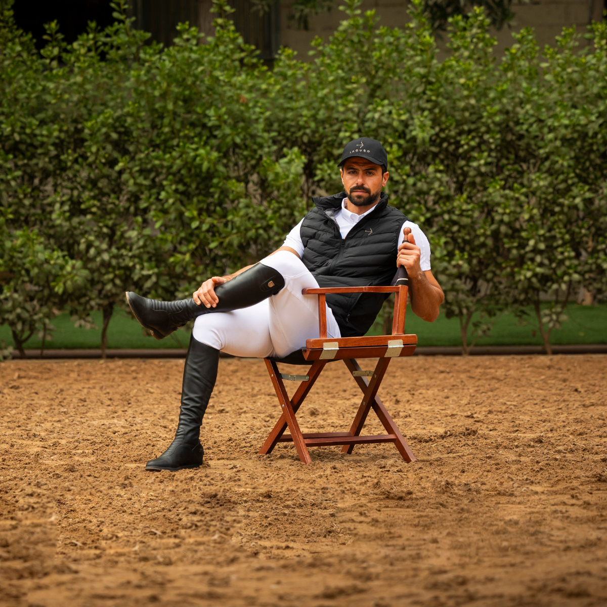 Cap by LAGUSO - Strēid. Pure cotton equestrian summer cap with adjustable fit for comfort.

