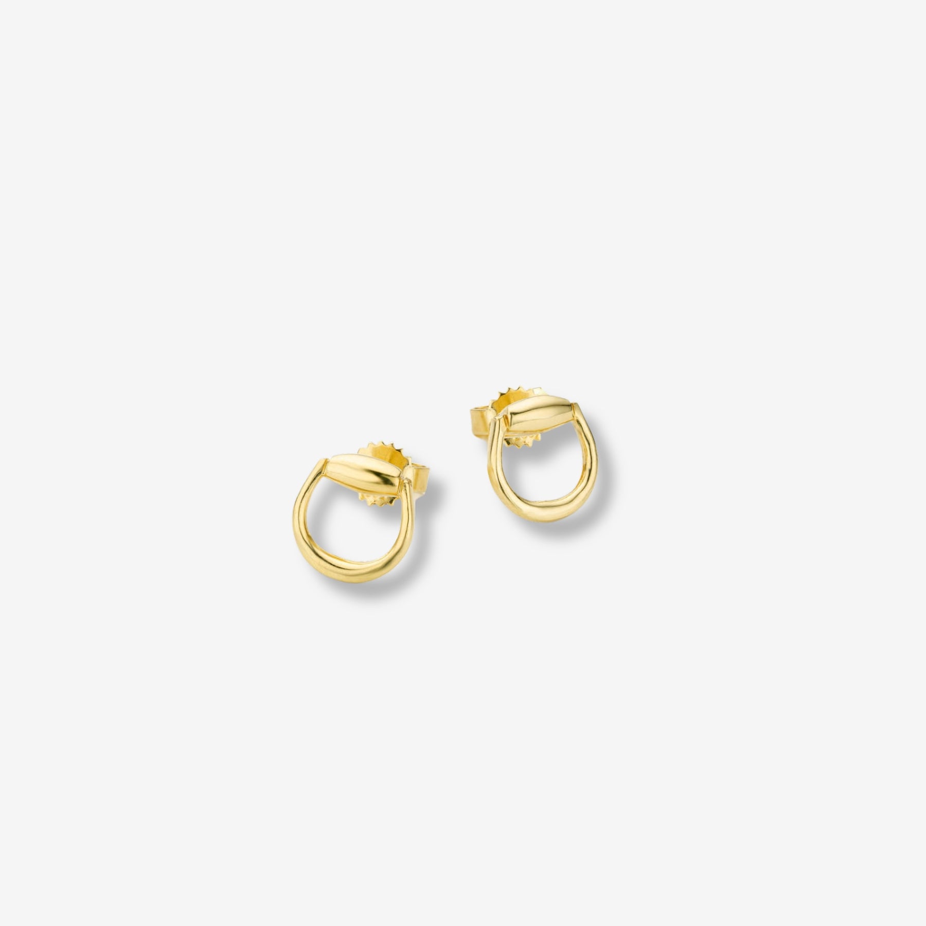 Connection Earrings in Yellow Gold 9ct by TOTI - Strēid. Equestrian-inspired earrings with bit design for meaningful connections

