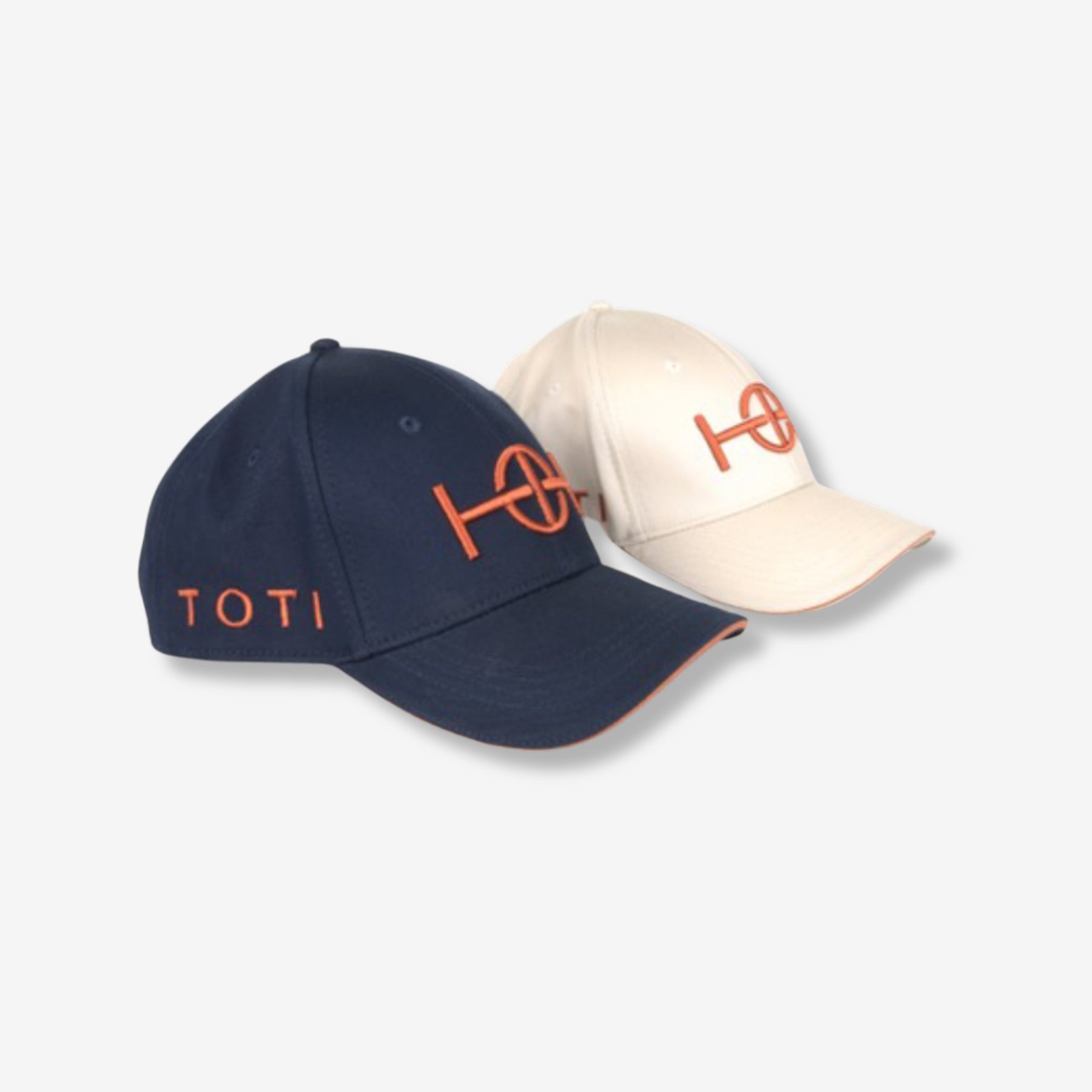 Cotton Twill Cap by TOTI - Strēid. Equestrian cap with terracotta embroidered branding and adjustable cotton tab.

