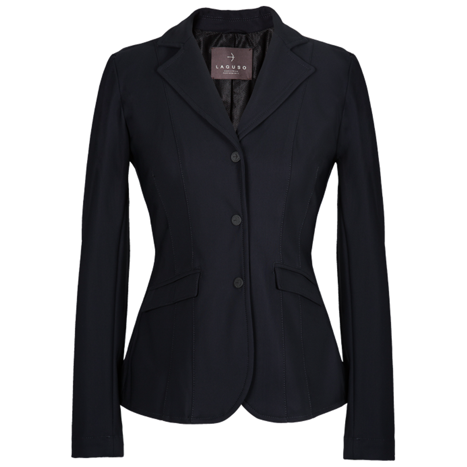 Jane Tec Midi Competition Jacket by LAGUSO - Strēid. Breathable equestrian jacket with LPF 50 and bi-elastic fabric

