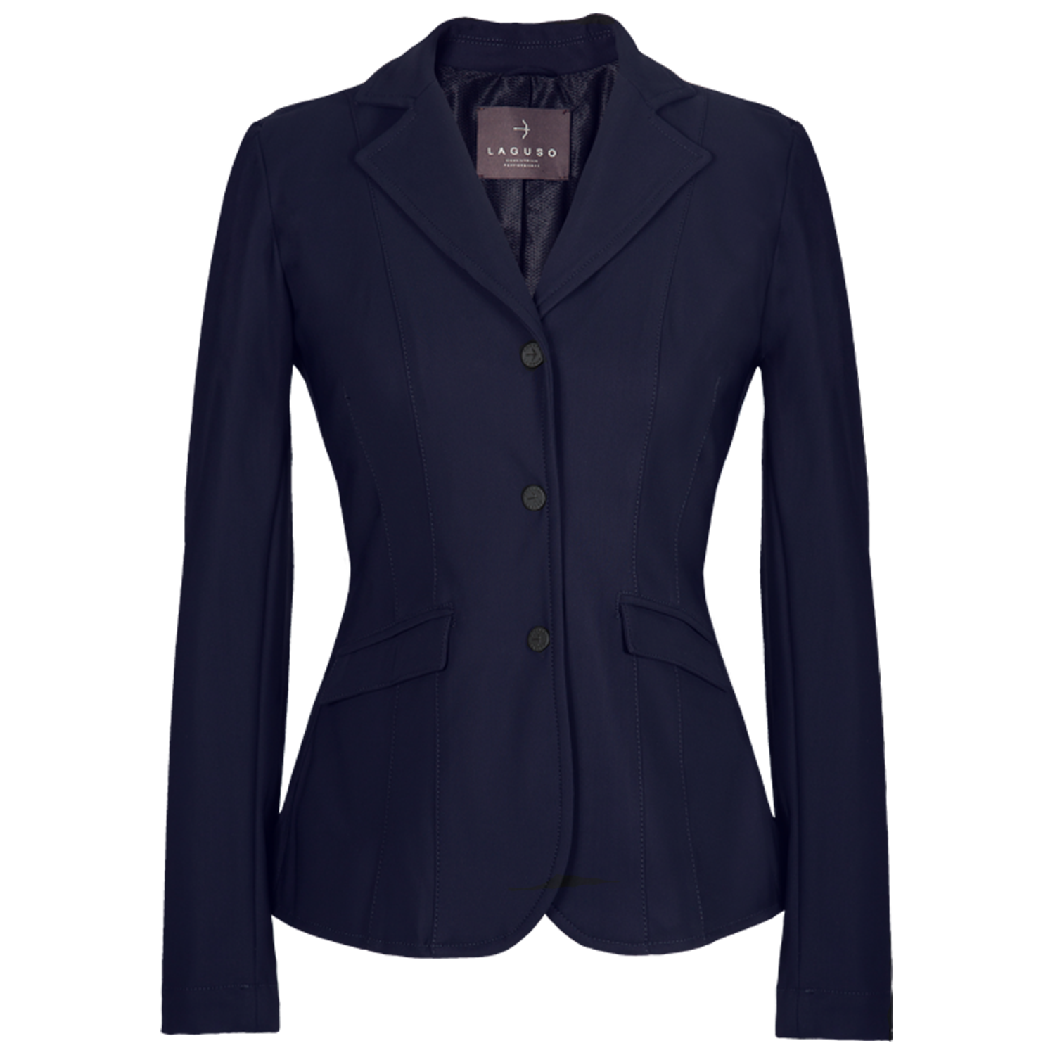 Jane Tec Midi Competition Jacket by LAGUSO - Strēid. Breathable equestrian jacket with LPF 50 and bi-elastic fabric

