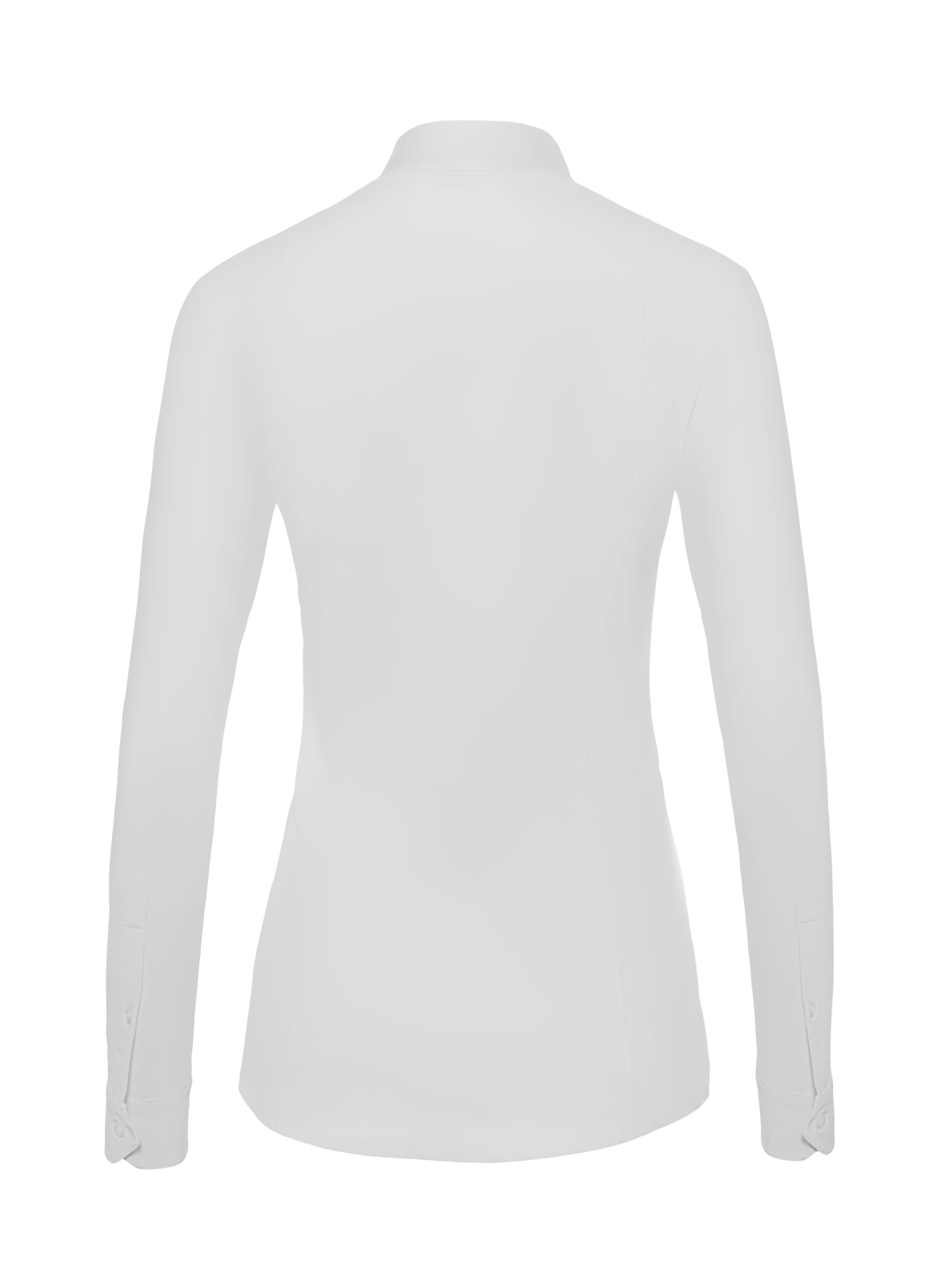 Janne White Crystal Silver Long Sleeve Shirt by LAGUSO - STRĒID. Elegant equestrian shirt with SPF 50 and breathable fabric for horse riders.

