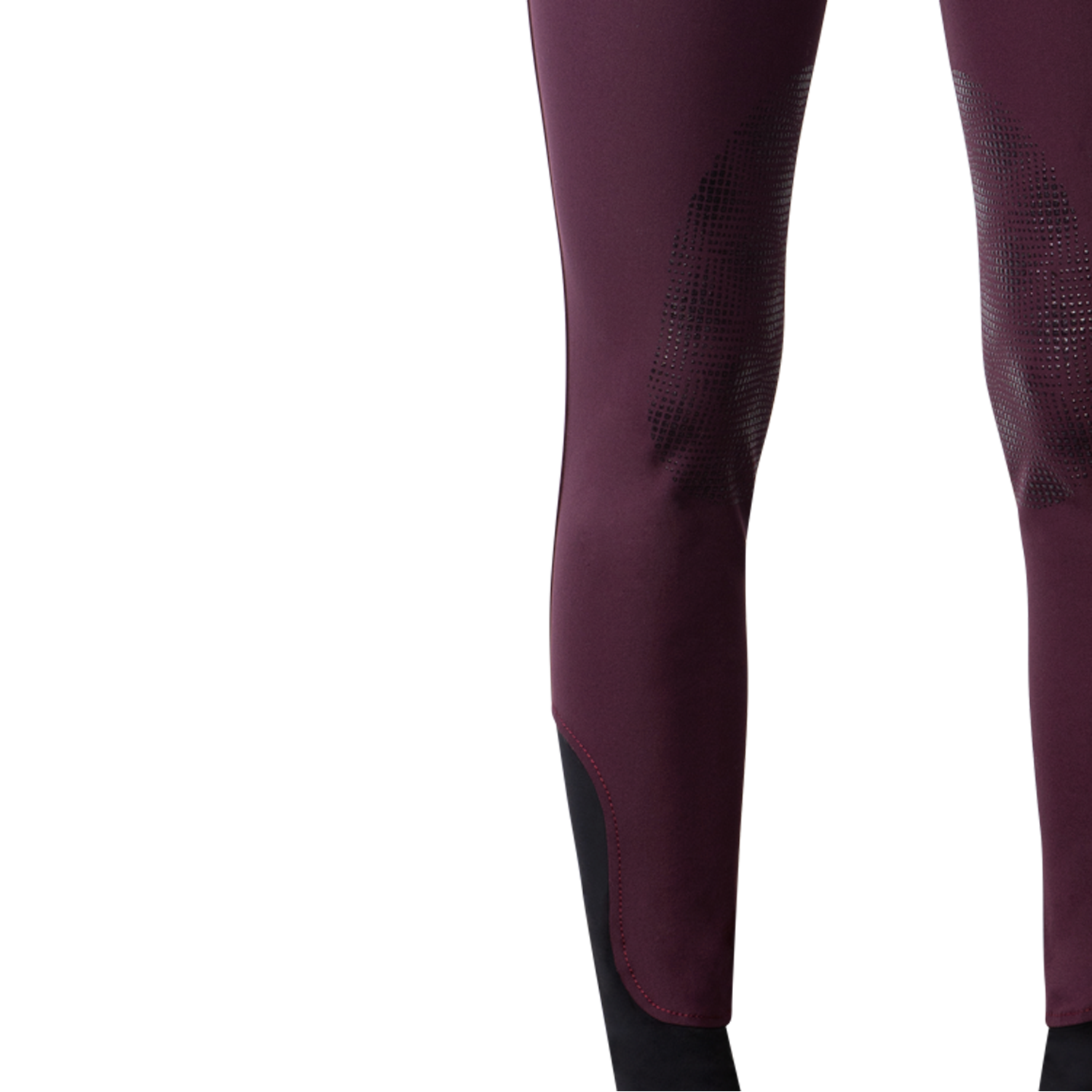 LAGUSO Laura Tec Grip Breeches Plum - STRĒID. Women’s plum riding breeches with 4 pockets, seamless knee grip, elastic cuffs and Laguso Gripping System.