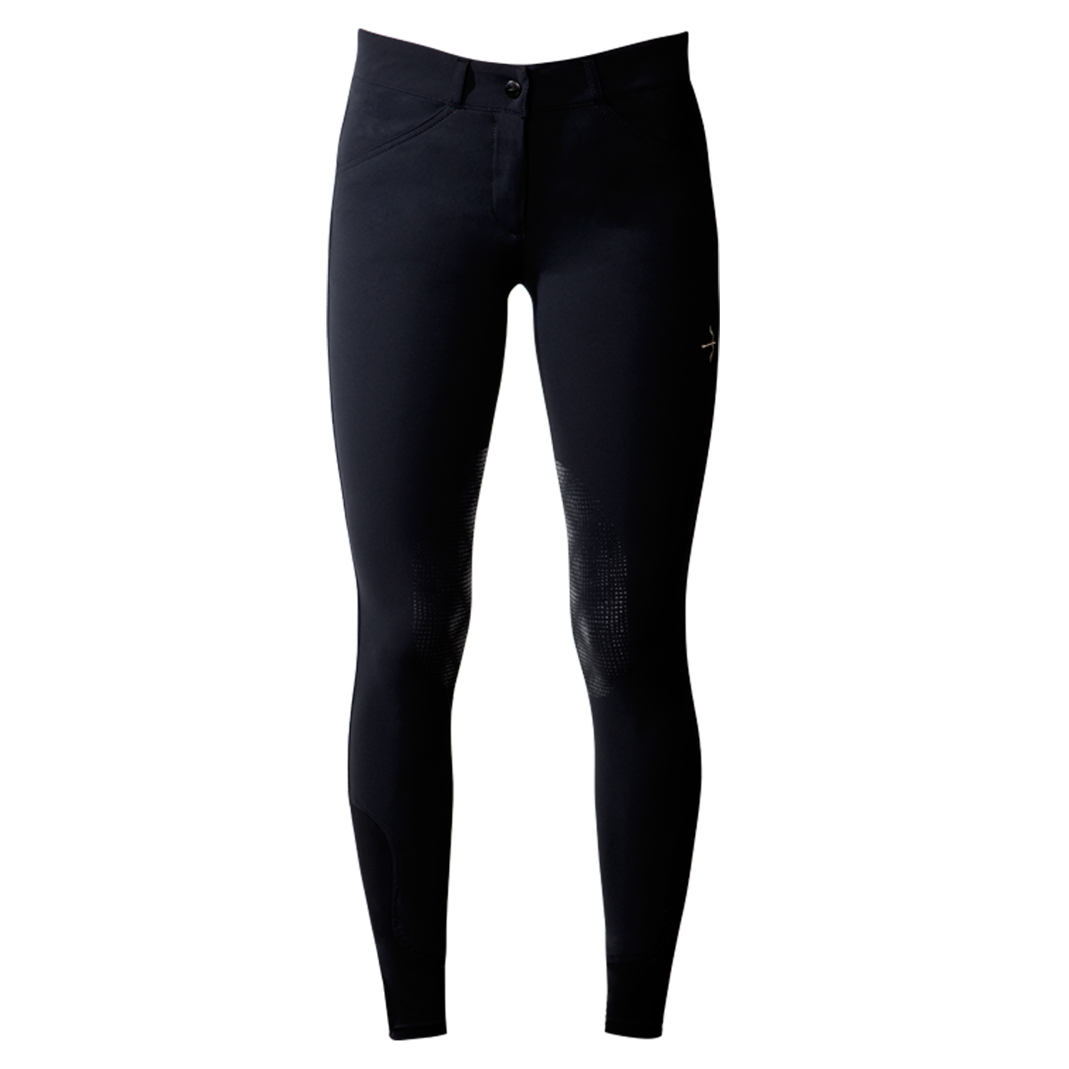 Laura Tec Grip Breeches in Black by LAGUSO - Strēid. Premium equestrian breeches with Power Sports fabric and Laguso Gripping System for comfort and stability

