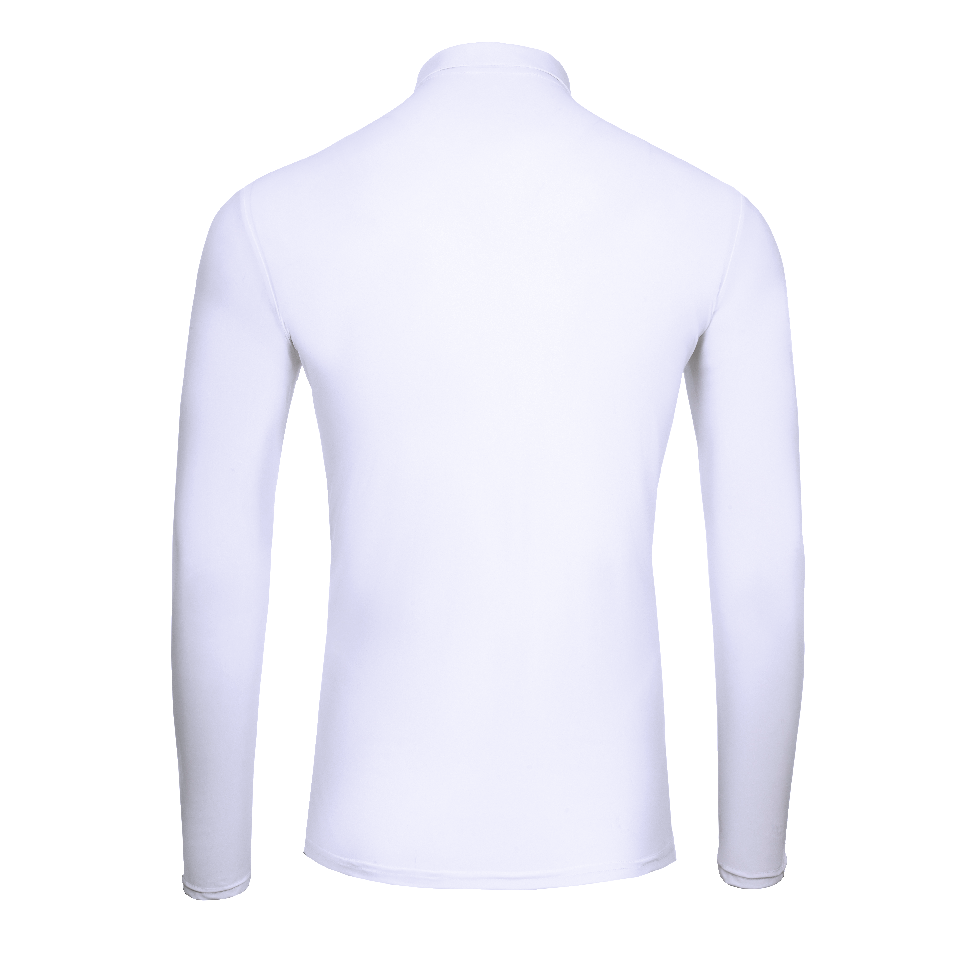 Logan White Competition Shirt by LAGUSO - Strēid. Breathable equestrian long-sleeve shirt with LPF 50 and bi-elastic fabric

