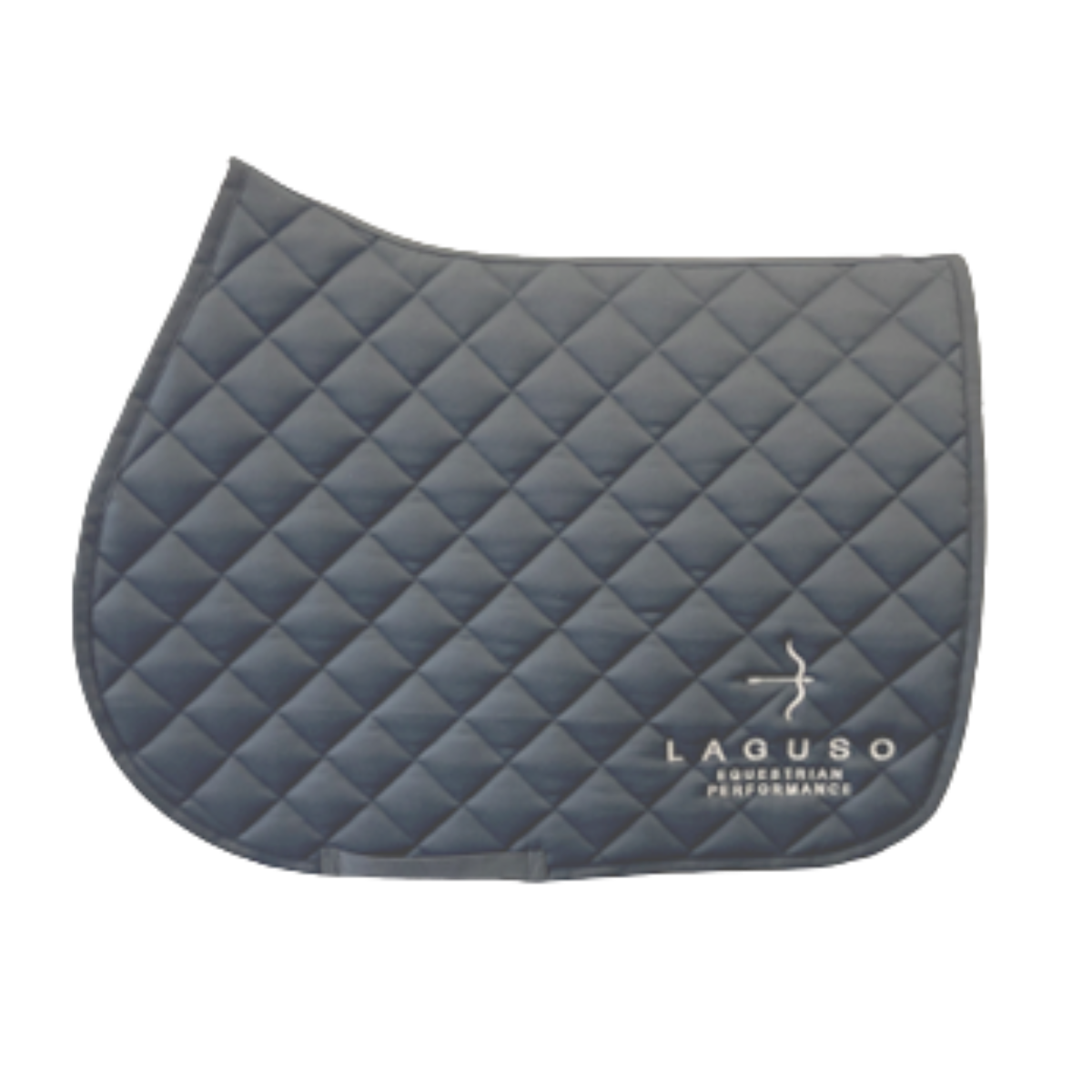 Luxury Jump Saddle Pad in Grey by LAGUSO - Strēid. Premium horse saddle pad with raw cotton filling for absorbency and comfort.

