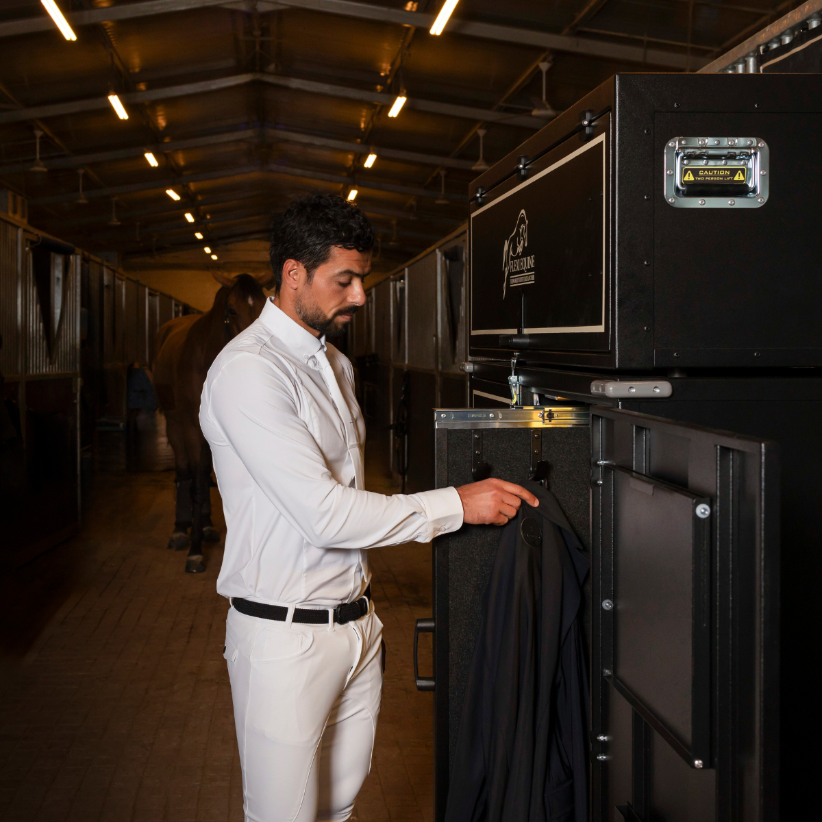 Max Competition Shirt by LAGUSO - Strēid. Sporty equestrian show shirt with breathable fabric and SPF 50 protection

