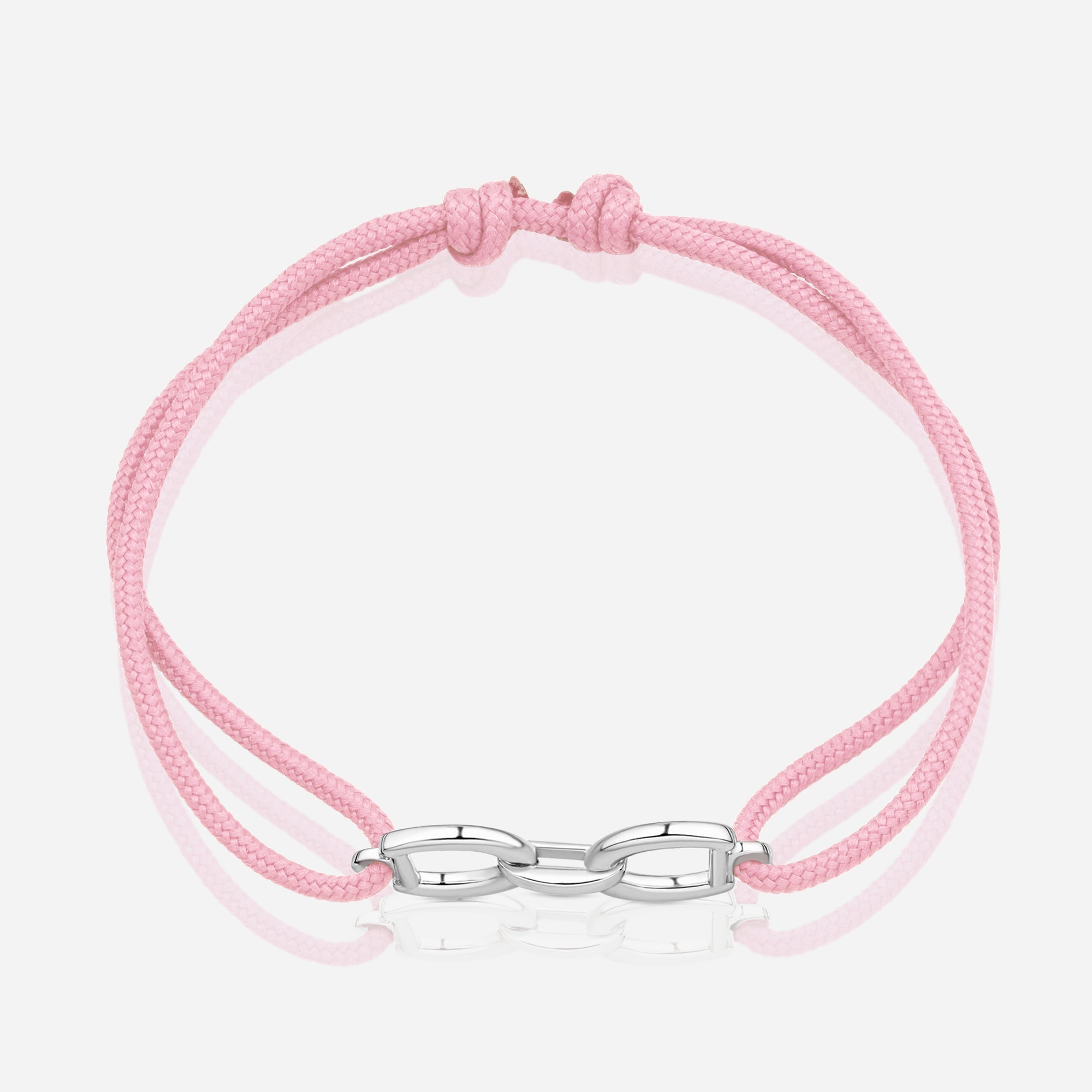 TOTI Destiny Connection Cord Bracelet Pink - STRĒID. Adjustable pink cord bracelet with meaningful silver unity charm.